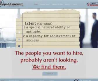 Hopejobs.com(Hope &amp; Associates) Screenshot