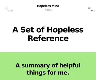 Hopelessmind.com(Hopeless Mind) Screenshot