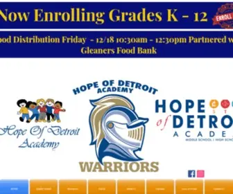 Hopeofdetroit.com(School) Screenshot