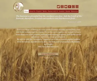 Hopeofnations.org(Hope of Nations was founded and dedicated to God in order to spread the good news. Our focus) Screenshot