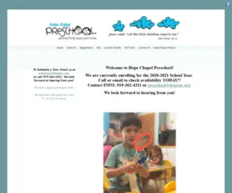 Hopepreschool.net(Preschool in Apex North Carolina) Screenshot