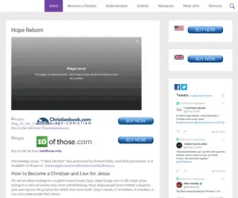 Hopereborn.com(How to Become a Christian and Live for Jesus) Screenshot