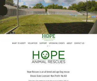 Hoperescues.com(Hope Animal Rescues) Screenshot