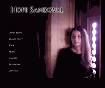 Hopesandoval.com(The Official Website of Hope Sandoval) Screenshot