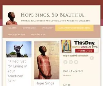 Hopesingssobeautiful.org(Building Relationships and Conversations Across the Color Line) Screenshot