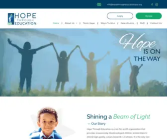 Hopethrougheducationusa.org(Hope Through Education) Screenshot