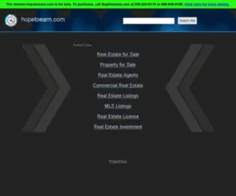 Hopetoearn.com(Great domain names provide SEO) Screenshot
