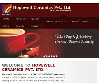 Hopewellceramics.net(Hopewell Ceramics Pvt) Screenshot