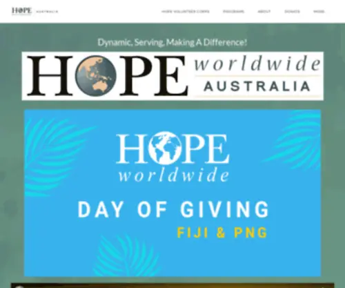 HopeWorldwide.org.au(HOPE worldwide Australia) Screenshot