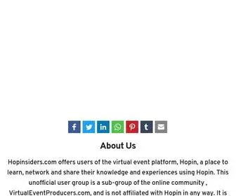 Hopinsiders.com(The Unofficial Hopin User Group) Screenshot