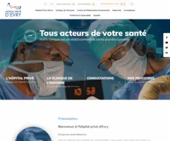 Hopitalpriveevry.fr(Hôpital) Screenshot