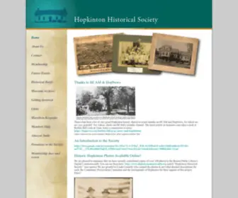 Hopkhistsoc.org(The Hopkinton Histotorical Society) Screenshot