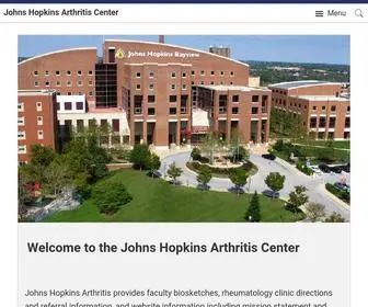 Hopkinsarthritis.org(Johns Hopkins Arthritis Center) Screenshot