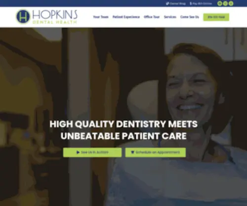 Hopkinsdentalhealth.com(Kansas City Cosmetic Dentistry and Implant Dentistry) Screenshot