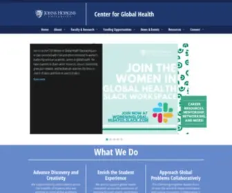Hopkinsglobalhealth.org(Center for Global Health) Screenshot