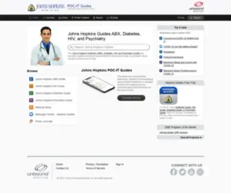 Hopkinsguides.com(Official website of the Johns Hopkins Antibiotic (ABX)) Screenshot