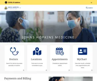 Hopkinsmedicine.org(Johns Hopkins Medicine) Screenshot