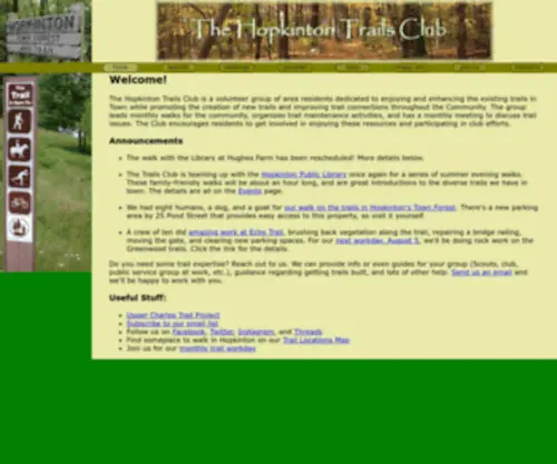 Hopkintontrailsclub.com(Hopkinton Trails Club Home) Screenshot