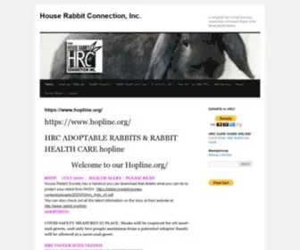 Hopline.org(House Rabbit Connection) Screenshot