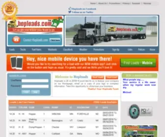 Hoploads.com(Hoploads, Grain Hauling, Bulk Freight, and Hopper Loads How to Find Loads for Truck Drivers) Screenshot