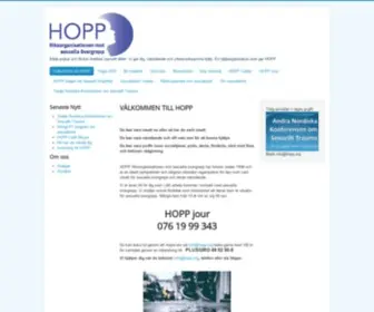 Hopp.org(HOPP Riksorganisationen) Screenshot