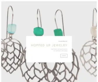 Hoppedupjewelry.com(Handmade beer hop flower earrings & jewelry for craft beer enthusiasts) Screenshot