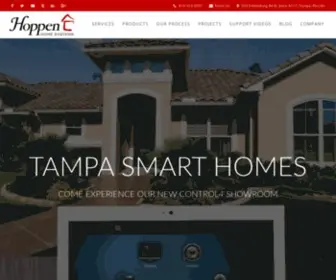 Hoppenhomesystems.com(You deserve a Smarter Smart Home. One simple app controls all your home’s tech) Screenshot