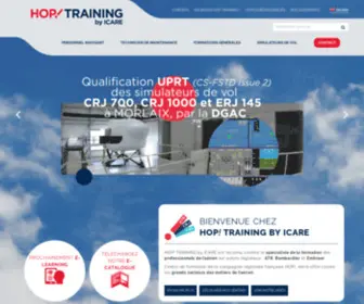 Hoptraining.fr(Centres de Formations Aéronautique et Simulateurs de Vol) Screenshot