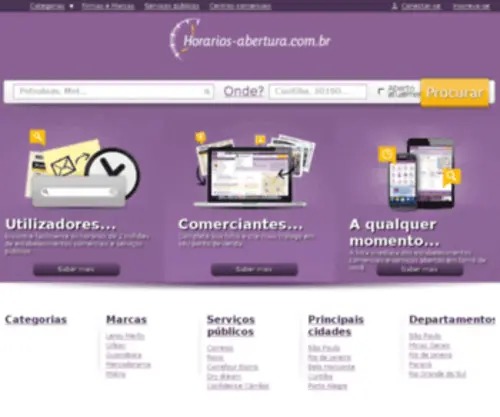 Horarios-Abertura.com.br(Horarios Abertura) Screenshot