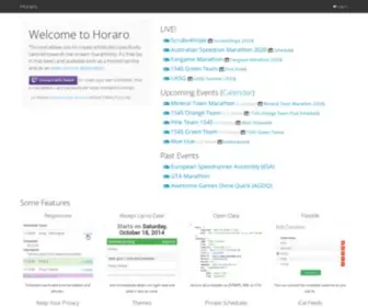 Horaro.org(Horaro) Screenshot