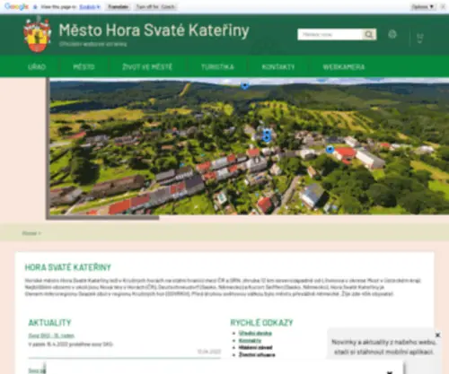 Horasvatekateriny.cz(Město Hora Svaté Kateřiny) Screenshot