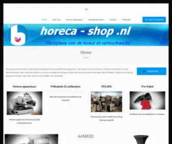 Horeca-Shop.nl(Horeca-apparatuur Nieuw & 2e-hands) Screenshot