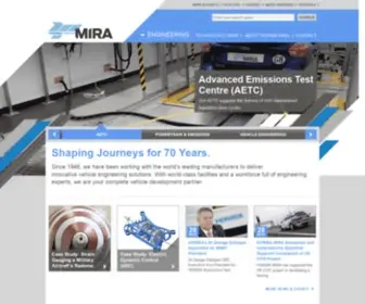 Horiba-Mira.com(World-class Vehicle Engineering, Test and Development) Screenshot