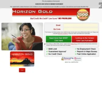 Horizoncardservices.com(Horizon Gold) Screenshot