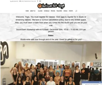 Horizonhotyoga.com(Horizon Hot Yoga) Screenshot