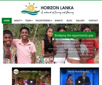 Horizonlanka.org(HORIZON LANKA FOUNDATION) Screenshot