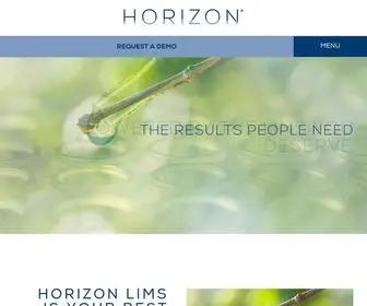 Horizonlims.com(One powerful LIMS for all your lab data needs. Learn how HORIZON) Screenshot