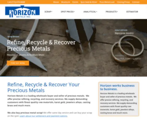 Horizonmetals.com(Horizon Metals) Screenshot