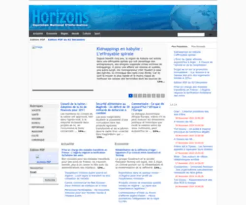Horizons-DZ.com(Quotidien National D'information) Screenshot