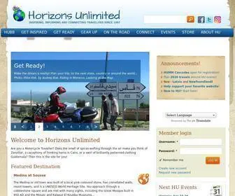 Horizonsunlimited.com(The global home of motorcycle travel and overland adventure travel) Screenshot