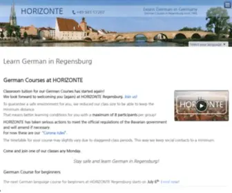 Horizonte.com(German language courses in Regensburg since 1986) Screenshot