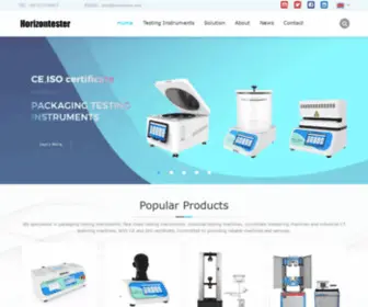 Horizontester.com(Packaging testing equipment and digital torque tester manufacturers) Screenshot