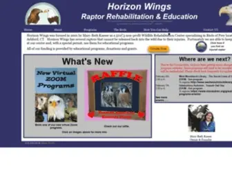 Horizonwings.org(Horizon Wings Raptor Rehabilitation and Education) Screenshot