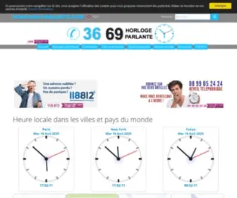Horloge-Parlante.com(Heure locale dans les villes et pays du monde) Screenshot