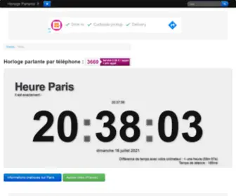 Horloge-Parlante.fr(Heure Paris) Screenshot