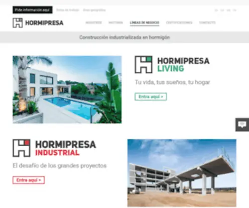 Hormipresa.com(Casas prefabricadas de hormigon) Screenshot