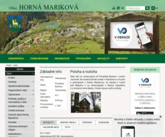 Hornamarikova.sk(Obec Horná Mariková) Screenshot