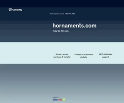 Hornaments.com(Forsale Lander) Screenshot