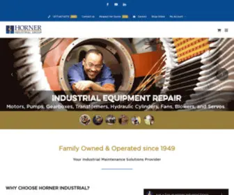 Hornerelectric.com(Horner Industrial of Indianapolis) Screenshot