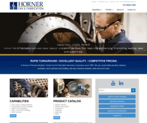 Hornerfan.com(Horner Industrial of Indianapolis) Screenshot